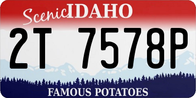 ID license plate 2T7578P