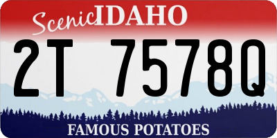 ID license plate 2T7578Q
