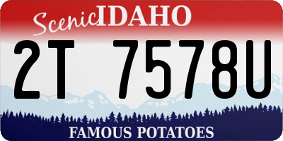 ID license plate 2T7578U