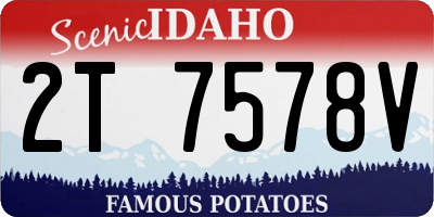 ID license plate 2T7578V
