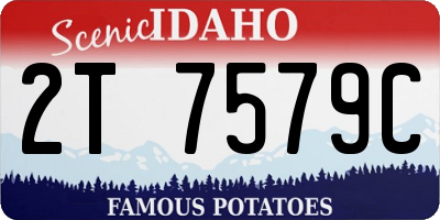 ID license plate 2T7579C