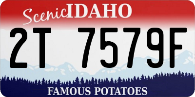 ID license plate 2T7579F