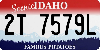 ID license plate 2T7579L