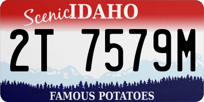 ID license plate 2T7579M