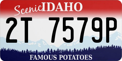 ID license plate 2T7579P