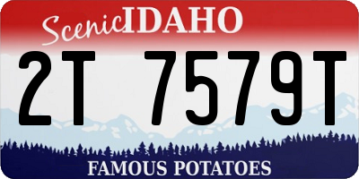 ID license plate 2T7579T