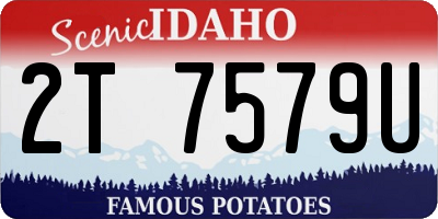 ID license plate 2T7579U