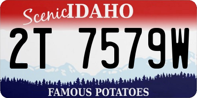 ID license plate 2T7579W