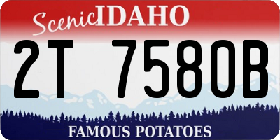 ID license plate 2T7580B