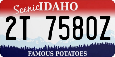 ID license plate 2T7580Z