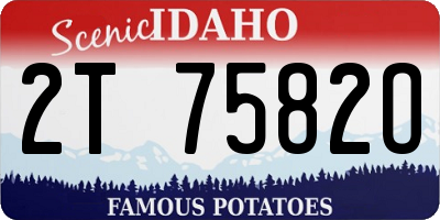 ID license plate 2T7582O