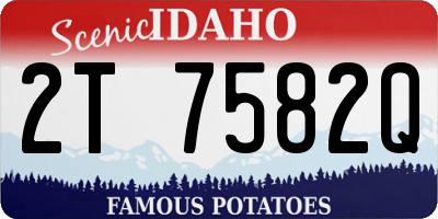 ID license plate 2T7582Q