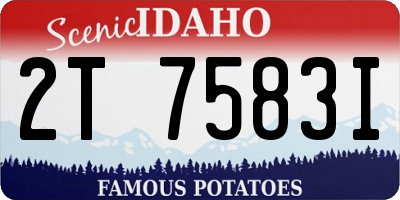 ID license plate 2T7583I
