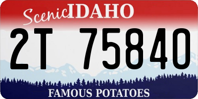 ID license plate 2T7584O