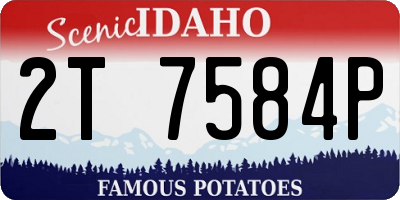ID license plate 2T7584P