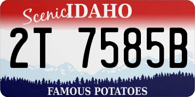 ID license plate 2T7585B
