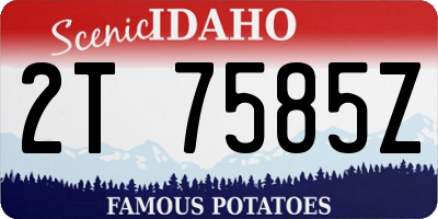 ID license plate 2T7585Z