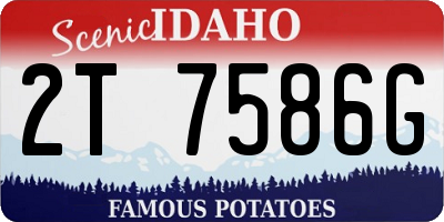 ID license plate 2T7586G