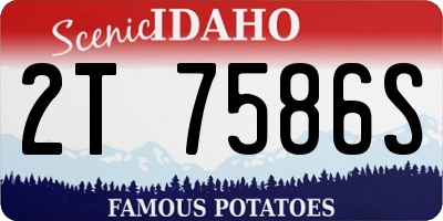 ID license plate 2T7586S