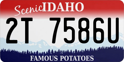ID license plate 2T7586U