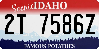 ID license plate 2T7586Z