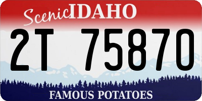 ID license plate 2T7587O