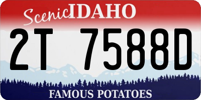 ID license plate 2T7588D