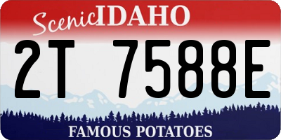 ID license plate 2T7588E