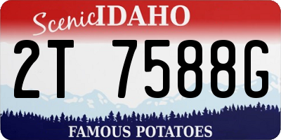 ID license plate 2T7588G