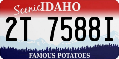 ID license plate 2T7588I