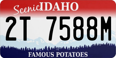 ID license plate 2T7588M