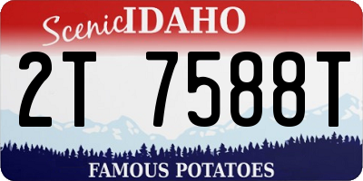 ID license plate 2T7588T