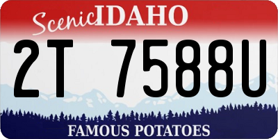 ID license plate 2T7588U