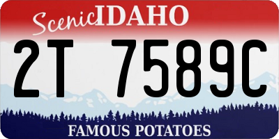 ID license plate 2T7589C