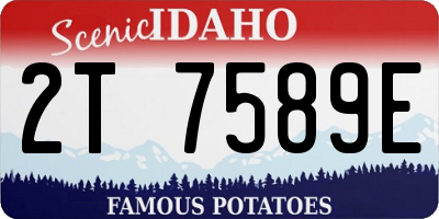 ID license plate 2T7589E