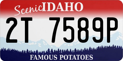 ID license plate 2T7589P