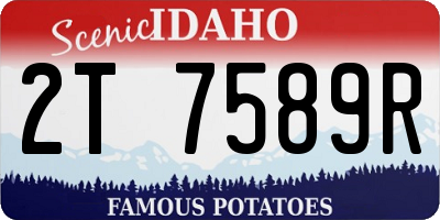 ID license plate 2T7589R