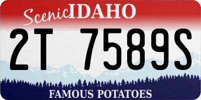 ID license plate 2T7589S