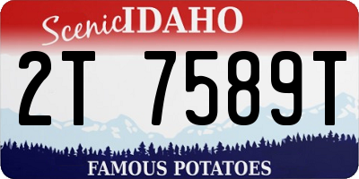 ID license plate 2T7589T