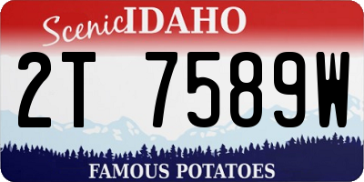 ID license plate 2T7589W