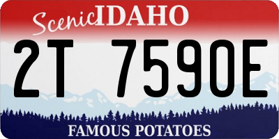 ID license plate 2T7590E