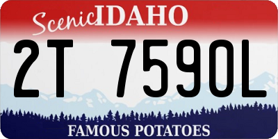 ID license plate 2T7590L