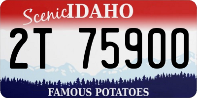 ID license plate 2T7590O