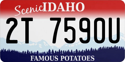 ID license plate 2T7590U
