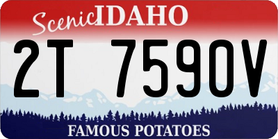 ID license plate 2T7590V
