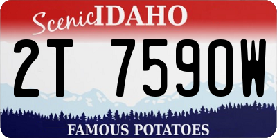 ID license plate 2T7590W