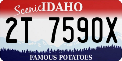 ID license plate 2T7590X