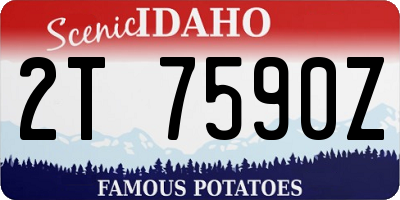 ID license plate 2T7590Z