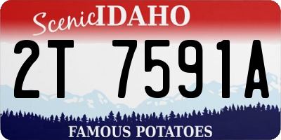 ID license plate 2T7591A