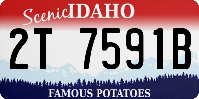 ID license plate 2T7591B